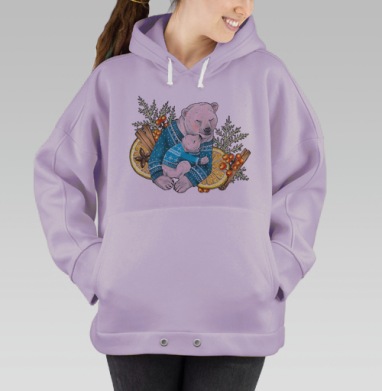 Мама медведица, Hoodie Oversize Fiolet
