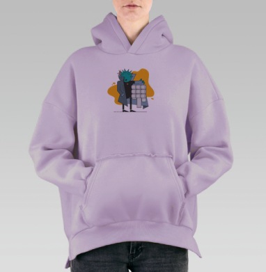 Маска коронавирус продажа туалетной бумаги, Hoodie Oversize Fiolet, утепленная