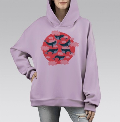 МечтайЙ, Hoodie Mono Fiolet, оверсайз, утепленная