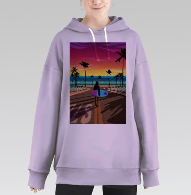 Мечты о Калифорнии, Hoodie Long Oversize Fiolet