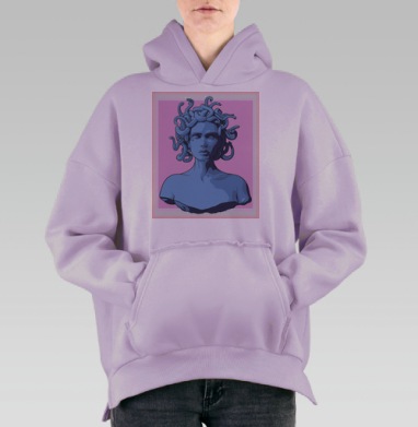 МЕДУЗЗА, Hoodie Oversize Fiolet, утепленная