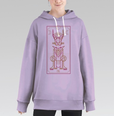 Метафизический кот, Hoodie Long Oversize Fiolet