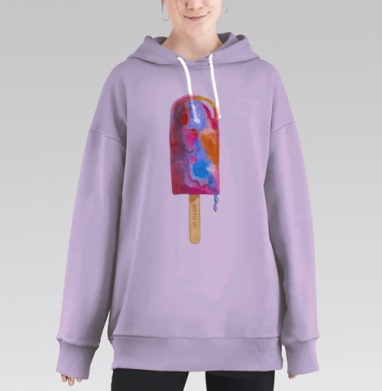 Мороженка эскимо, Hoodie Long Oversize Fiolet