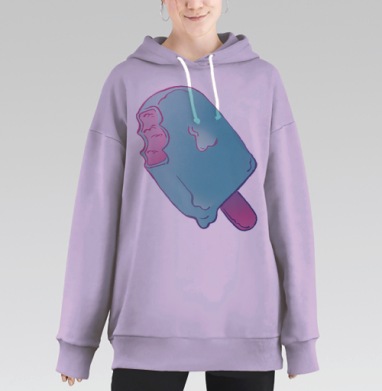 Морожено, Hoodie Long Oversize Fiolet