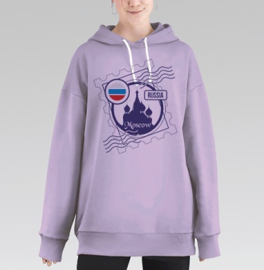 Москва и Россия, Hoodie Long Oversize Fiolet