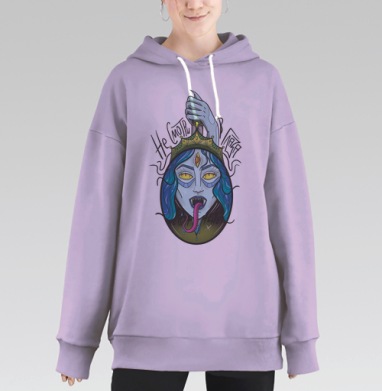 НЕ СМОТРИ, Hoodie Long Oversize Fiolet