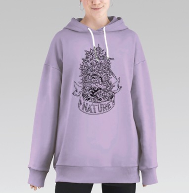НЭЙЧА, Hoodie Long Oversize Fiolet