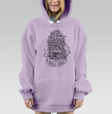 НЭЙЧА, Hoodie Mjhigh Dig Mel, Fiolet, утепленная