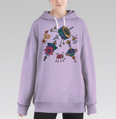 Неземной полет, Hoodie Long Oversize Fiolet