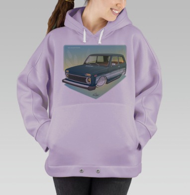 Нива на восходе, Hoodie Oversize Fiolet