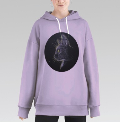 Ночной котэ, Hoodie Long Oversize Fiolet