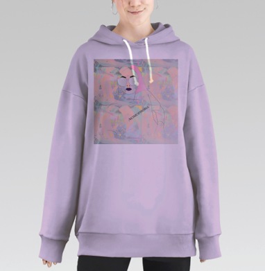 Nomophobia / Номофобия, Hoodie Long Oversize Fiolet
