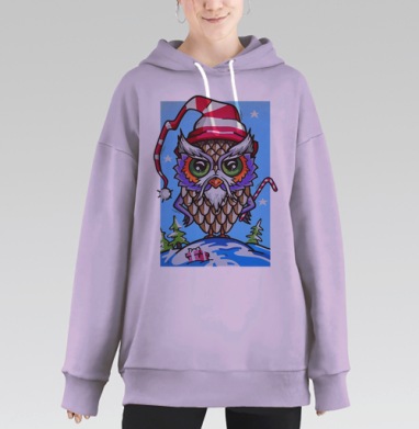 НОВОГОДНИЙ ШКЕТ, Hoodie Long Oversize Fiolet