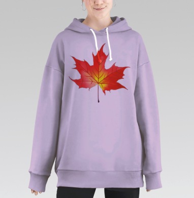Осеннее настроение, Hoodie Long Oversize Fiolet