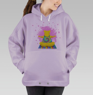 Осознанный медведь, Hoodie Oversize Fiolet