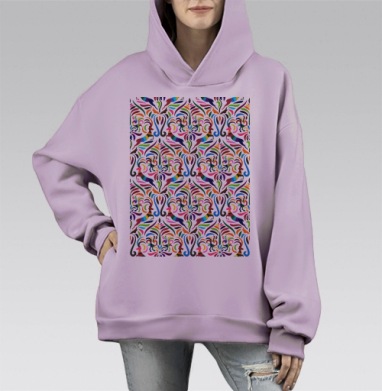 Отоми, Hoodie Mono Fiolet, оверсайз, утепленная