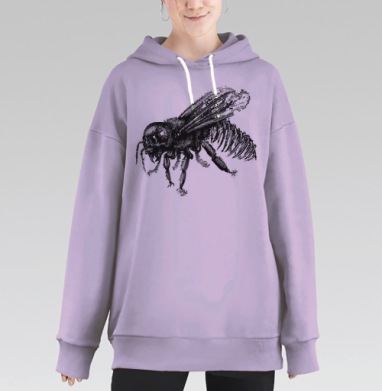 Пчела, Hoodie Long Oversize Fiolet