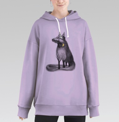 Пёс талисман, Hoodie Long Oversize Fiolet