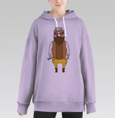 Пилот, Hoodie Long Oversize Fiolet