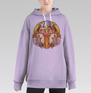 Пивной Викинг, Hoodie Long Oversize Fiolet