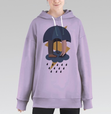Под зонтом, Hoodie Long Oversize Fiolet
