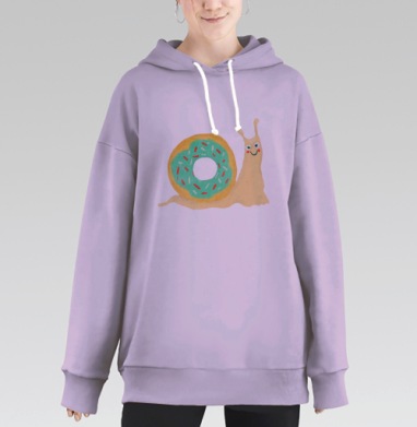 Пончиковая улитка, Hoodie Long Oversize Fiolet
