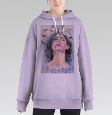 Повелительница ветров, Hoodie Long Oversize Fiolet
