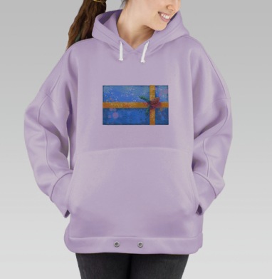 Праздничные яркие подарки с лентами и бантами настроение тепла и уюта, Hoodie Oversize Fiolet