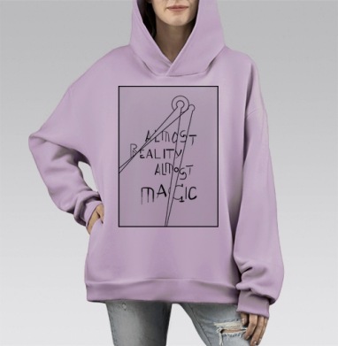 ПРОSVET, Hoodie Mono Fiolet, оверсайз, утепленная
