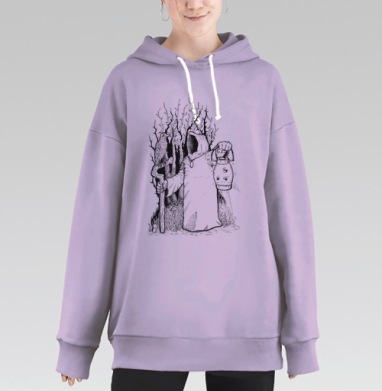 Проводник волшебного леса, Hoodie Long Oversize Fiolet
