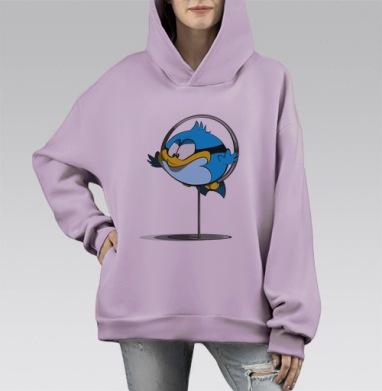 Птеньчик, Hoodie Mono Fiolet, оверсайз, утепленная
