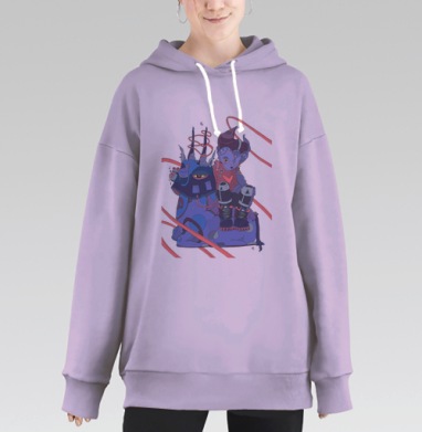 Пустынник, Hoodie Long Oversize Fiolet