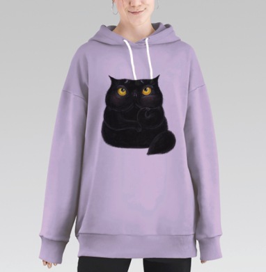 Пухлый кот, Hoodie Long Oversize Fiolet