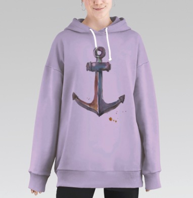 Ржавый якорь, Hoodie Long Oversize Fiolet