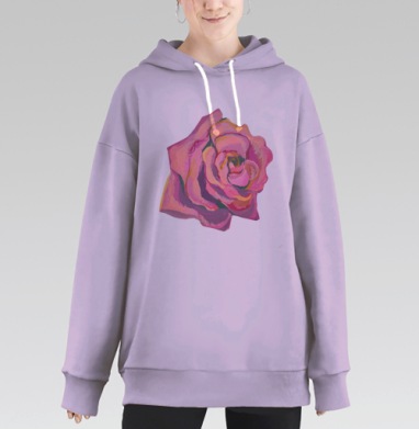 Роза, Hoodie Long Oversize Fiolet