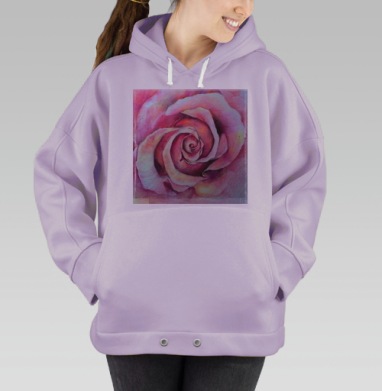 Розовая роза, Hoodie Oversize Fiolet