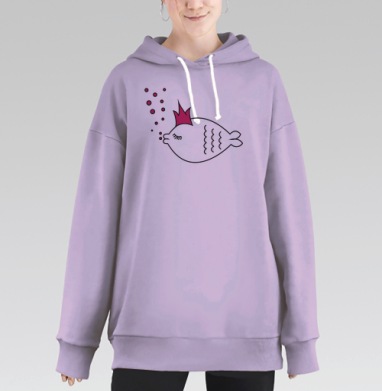 Рыбёшка, Hoodie Long Oversize Fiolet