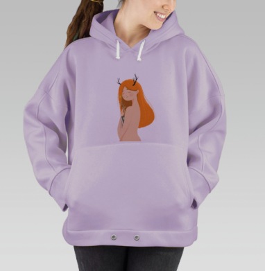 Рыжая рогатая, Hoodie Oversize Fiolet