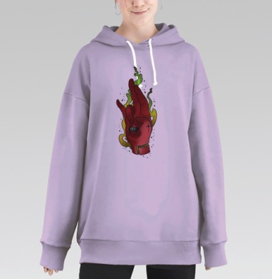 Рука Дьявола, Hoodie Long Oversize Fiolet
