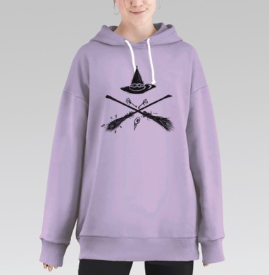 Шляпа и помелЫ, Hoodie Long Oversize Fiolet