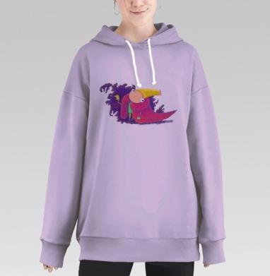 Скромность, Hoodie Long Oversize Fiolet