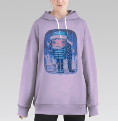 Снегурка с эскимо, Hoodie Long Oversize Fiolet