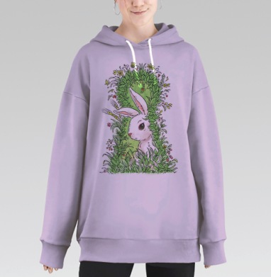 Солнечный кролик, Hoodie Long Oversize Fiolet