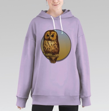 Сова на суку, Hoodie Long Oversize Fiolet