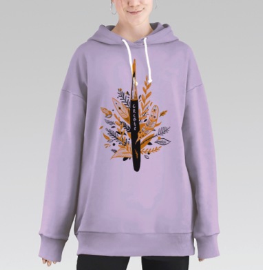 Создавай, Hoodie Long Oversize Fiolet