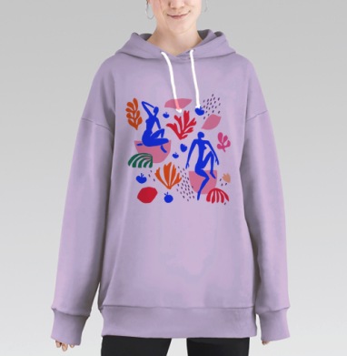 Свободный отдых с природой и расслабленностью человека, Hoodie Long Oversize Fiolet