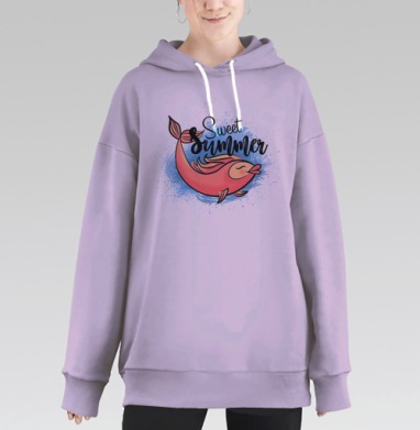 SweetSummer / Сладкое Лето, Hoodie Long Oversize Fiolet