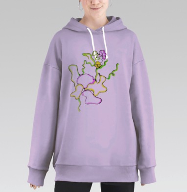 Танец орхидей, Hoodie Long Oversize Fiolet