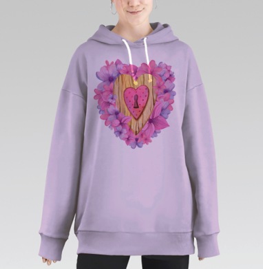 Тайна твоего сердца, Hoodie Long Oversize Fiolet