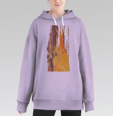 Течение вверх, Hoodie Long Oversize Fiolet